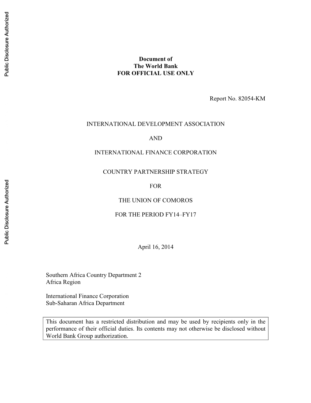 World Bank Document