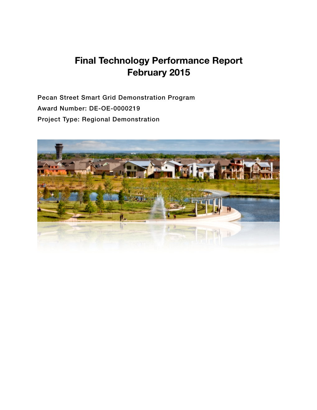 Final Technology Performance Report February 2015