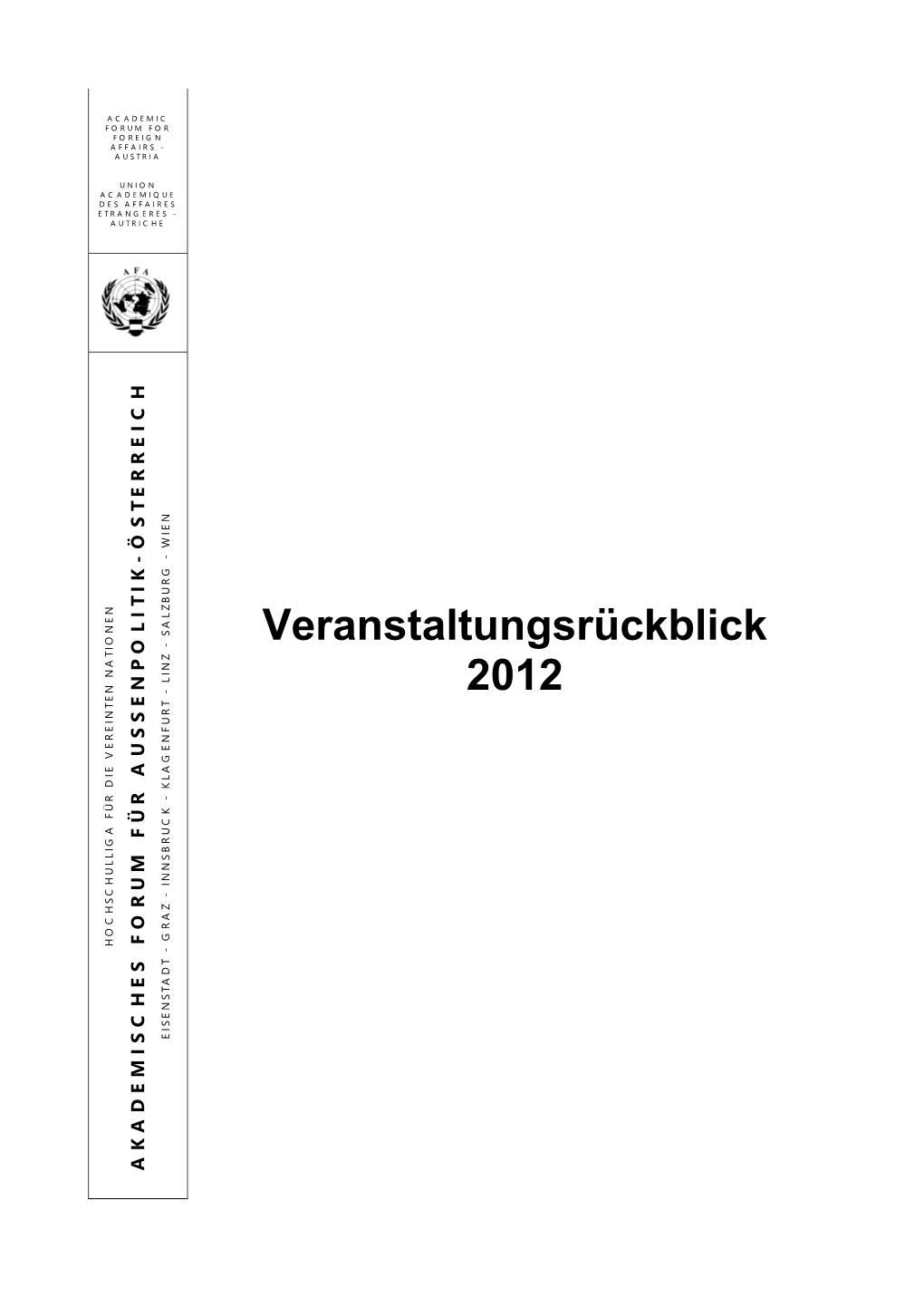 Veranstaltungsrückblick 2012