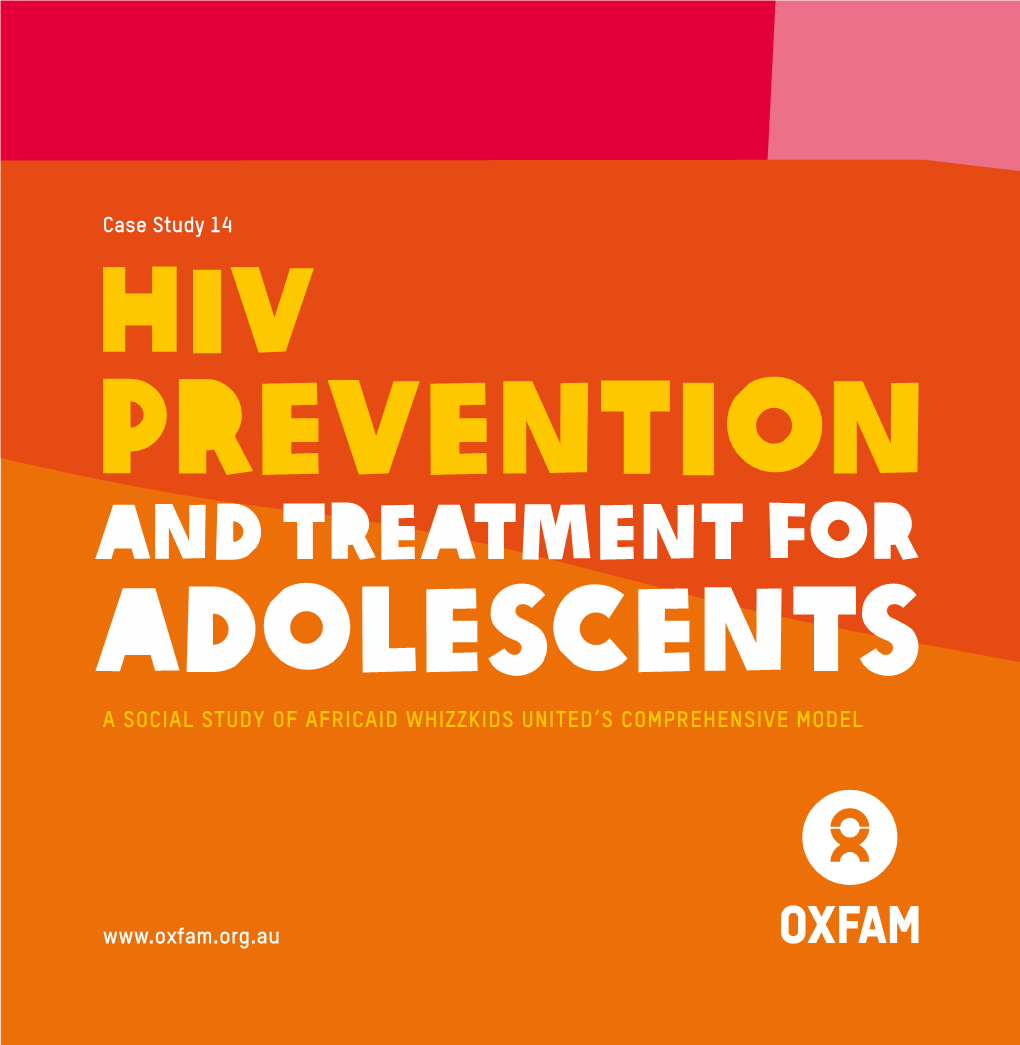 HIV Prevention and Treatment for Adolescents