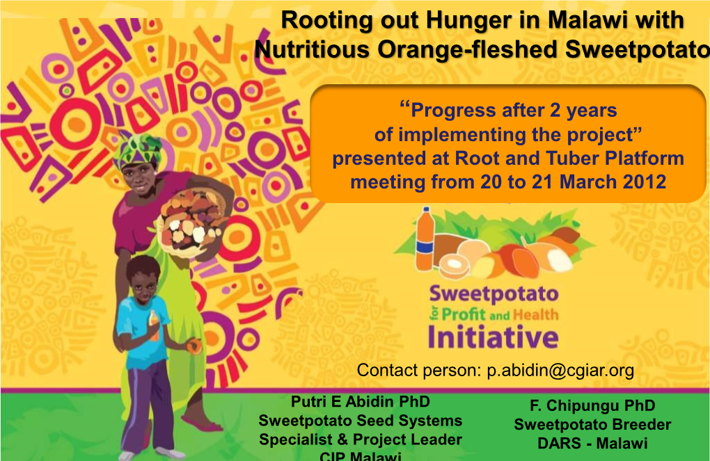 Malawi with Nutritious Orange-Fleshed Sweetpotato