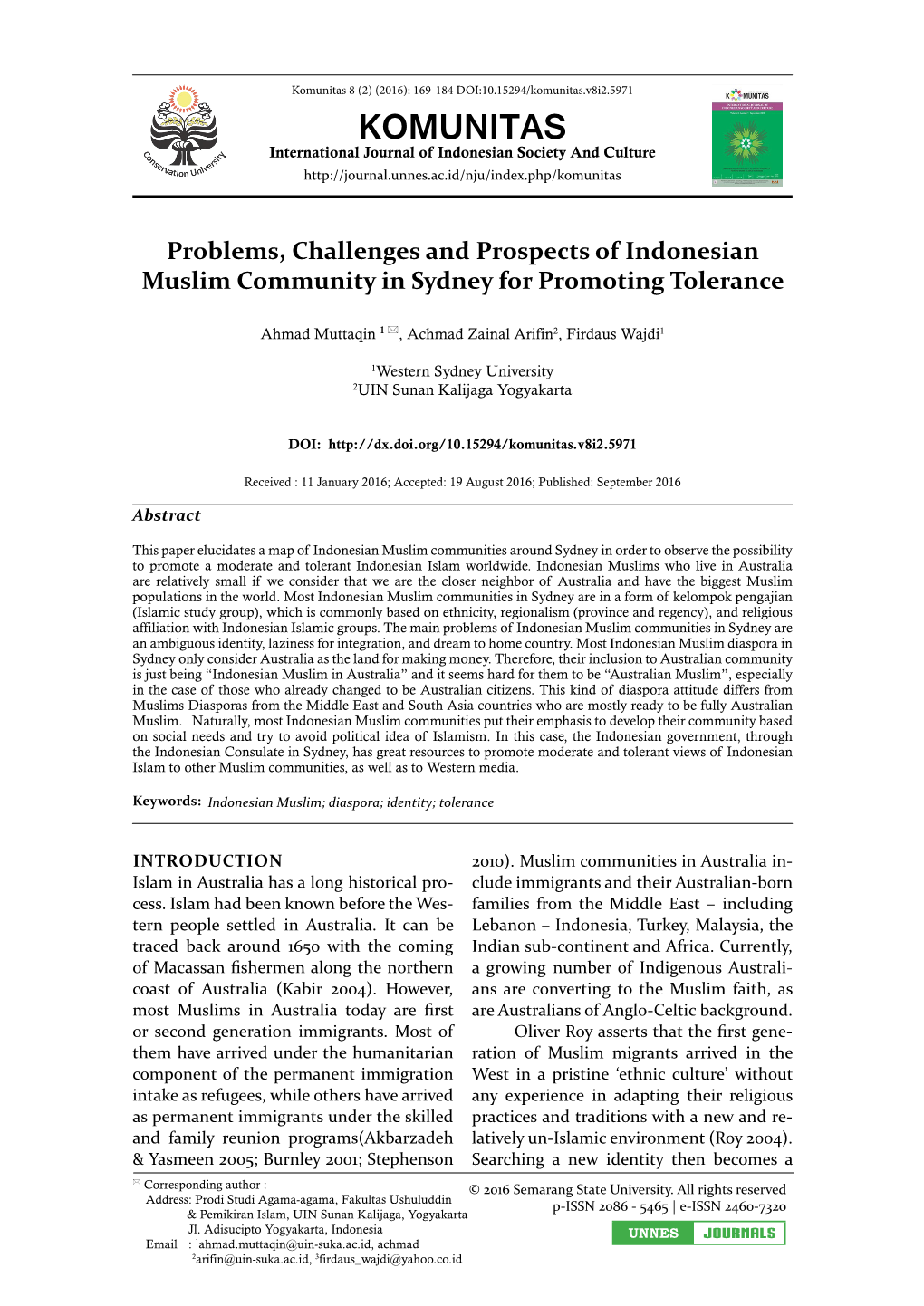 Komunitas 8 (2) (2016): 169-184 DOI:10.15294/Komunitas.V8i2.5971