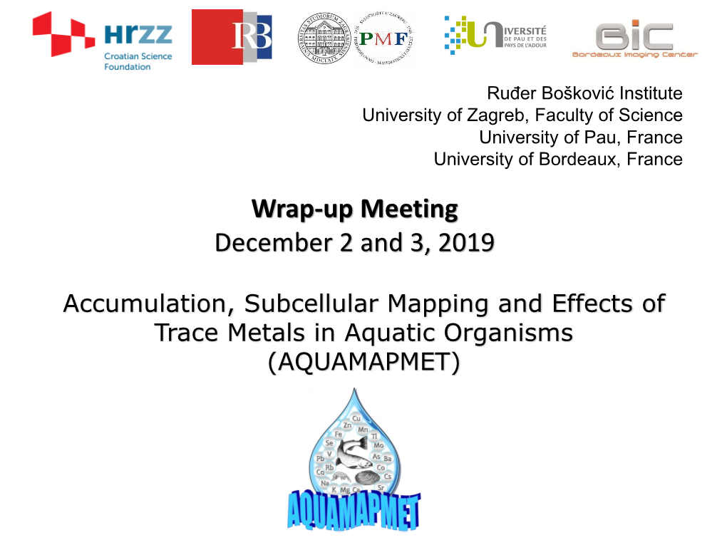 Wrap-Up Meeting December 2 and 3, 2019