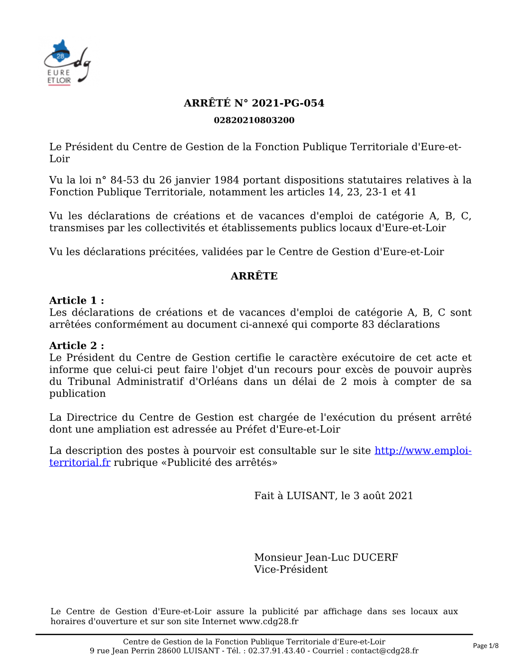 CDG FPT De L'eure-Et-Loir