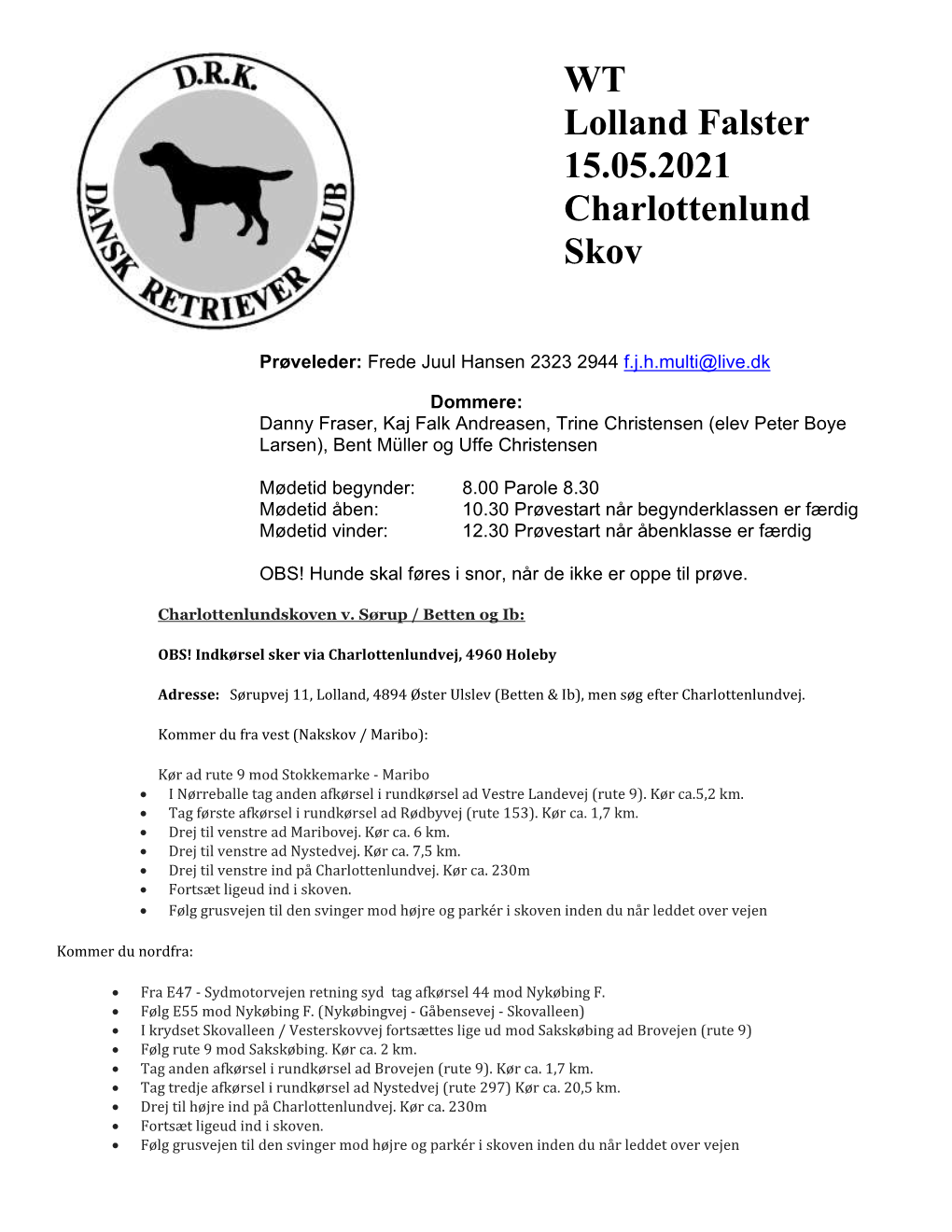 WT Lolland Falster 15.05.2021 Charlottenlund Skov