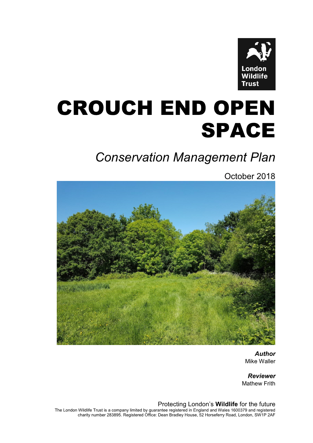 Conservation Management Plan