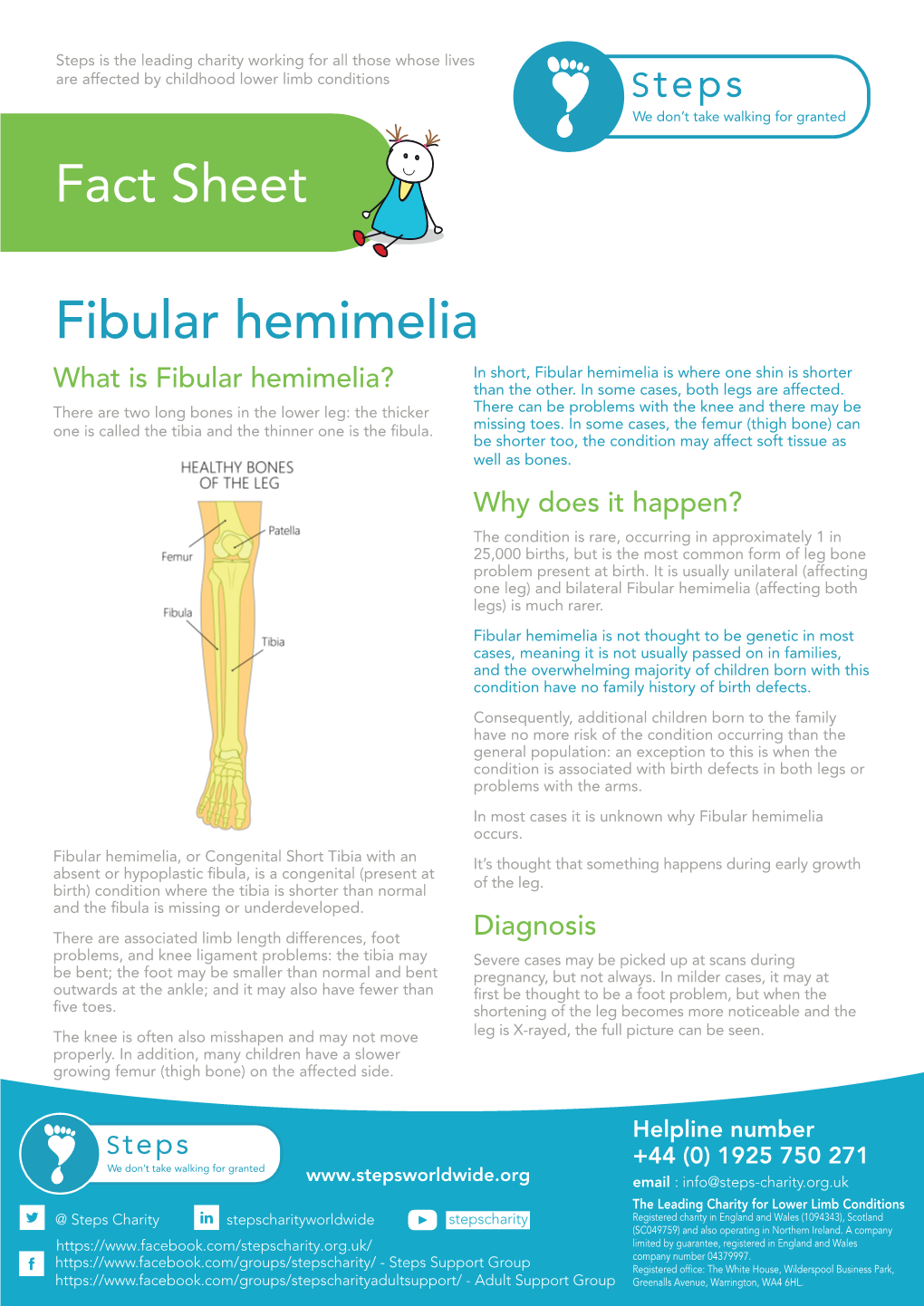 Fibular Hemimelia in Short, Fibular Hemimelia Is Where One Shin Is Shorter What Is Fibular Hemimelia? Than the Other