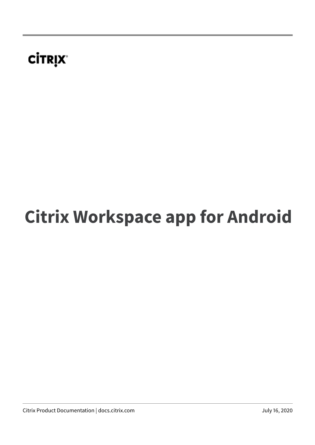 Citrix Workspace App for Android