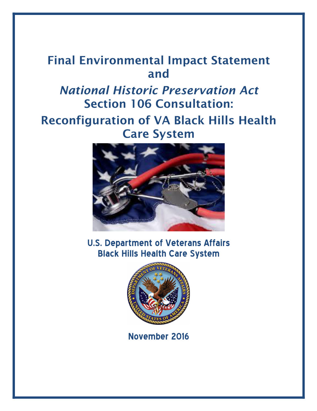Final Environmental Impact Statement Appendix