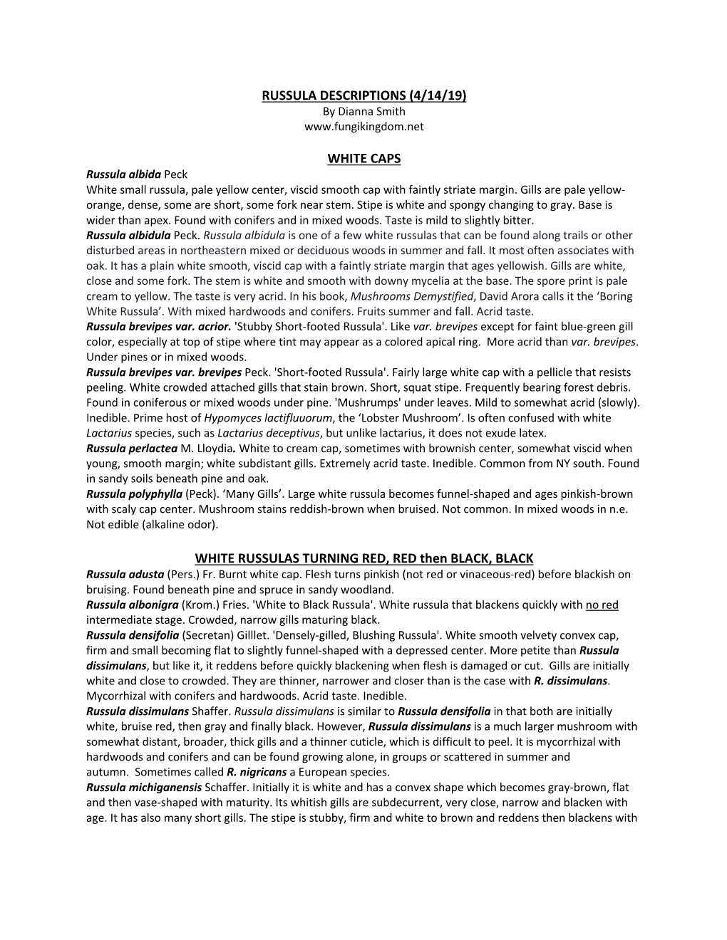 RUSSULA Descriptions.Pdf