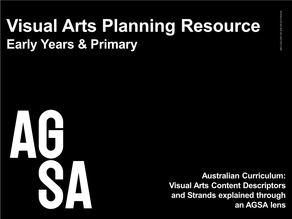 Visual Arts Planning Resource Early Years & Primary