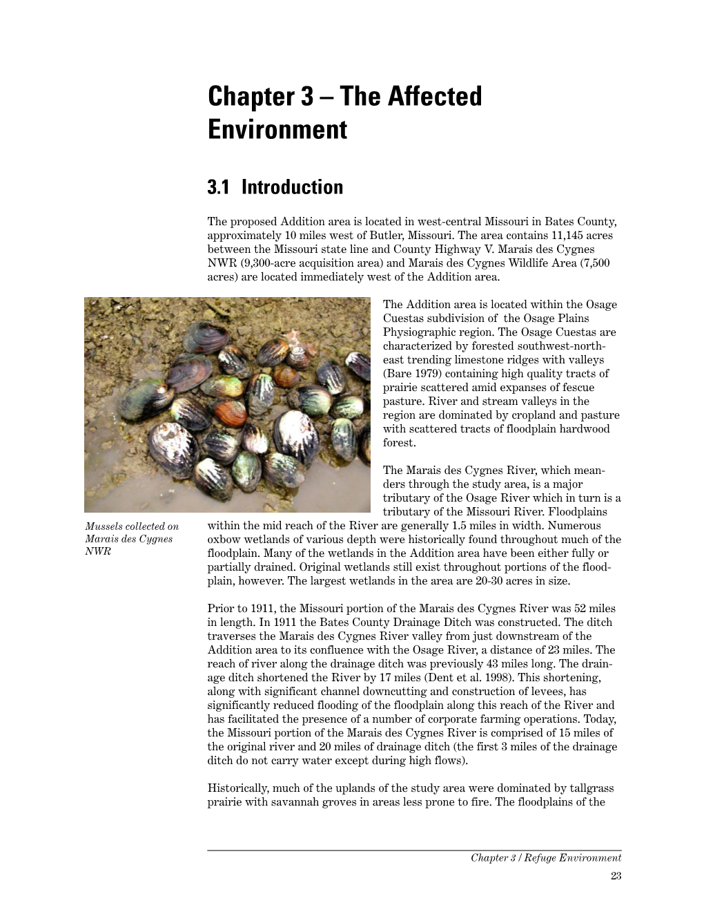 Chapter 3, Affected Environment, Environmental Assessment And