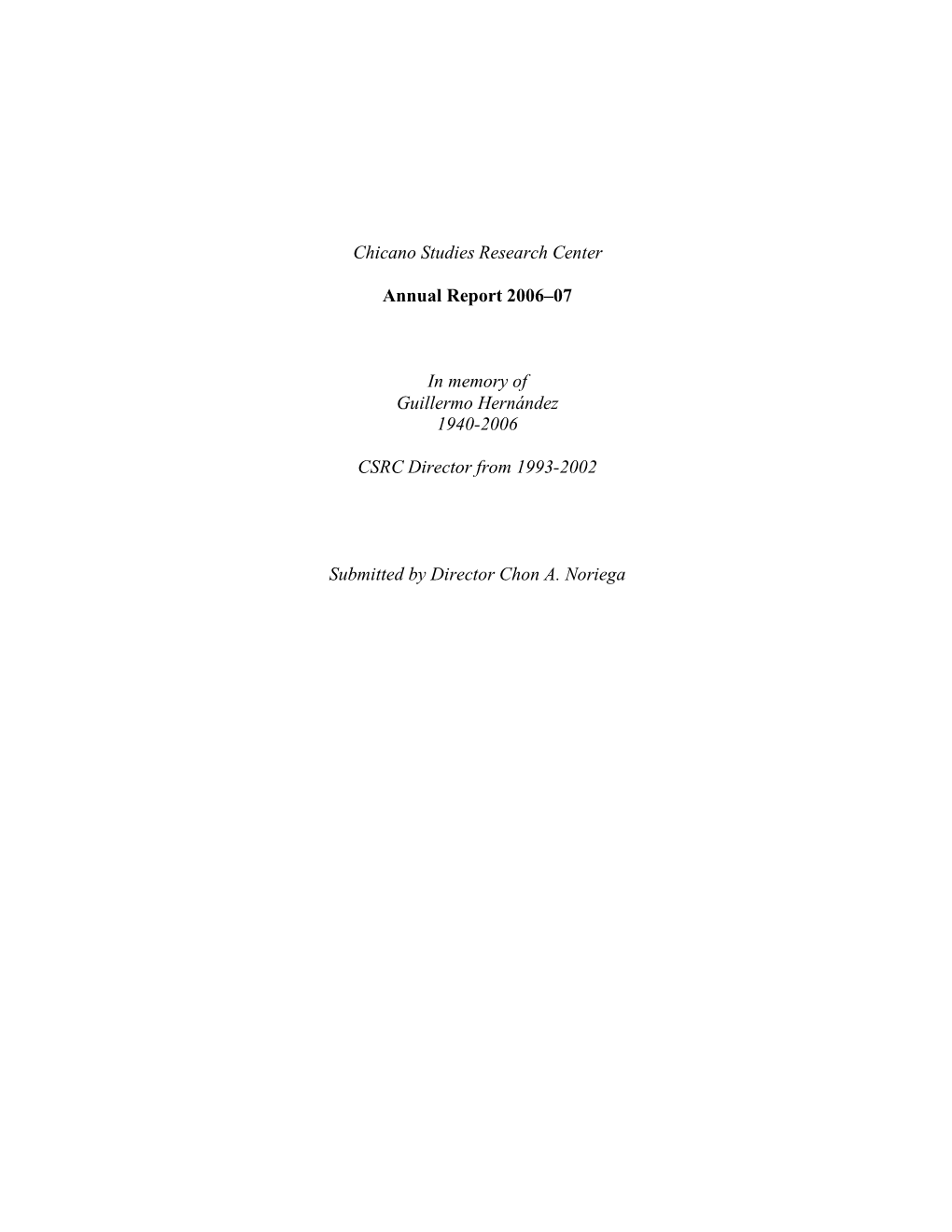 CSRC Annual Report 2006-07-FINAL