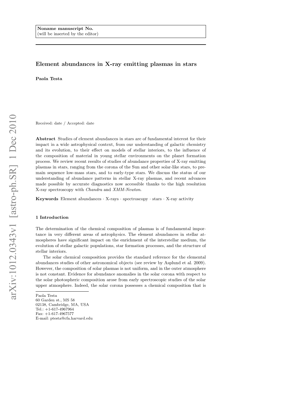 Element Abundances in X-Ray Emitting Plasmas in Stars