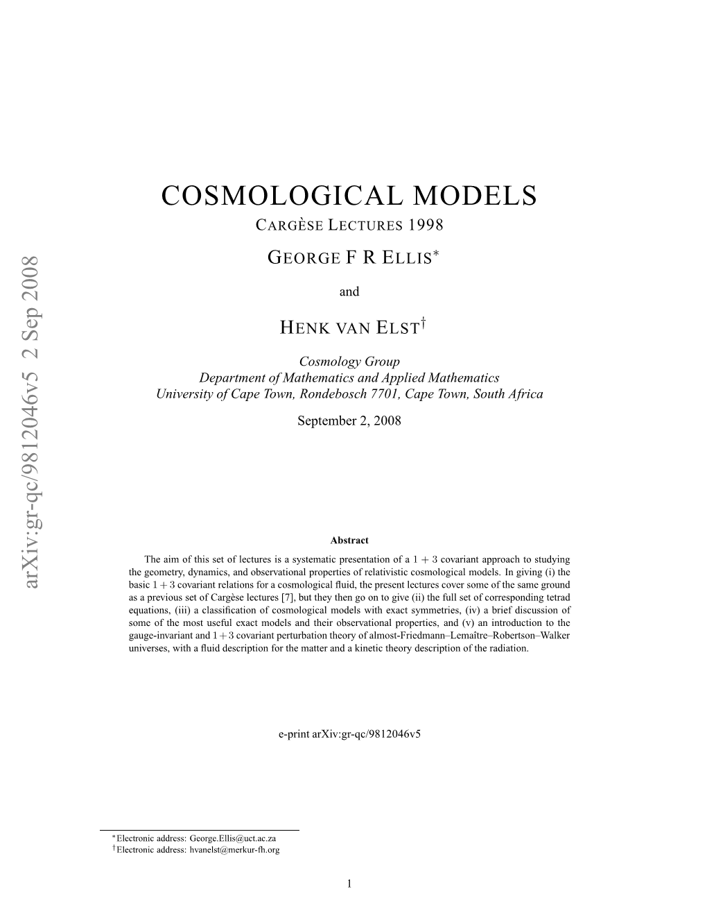 Cosmological Models Must Be Compared with Astronomical Observations