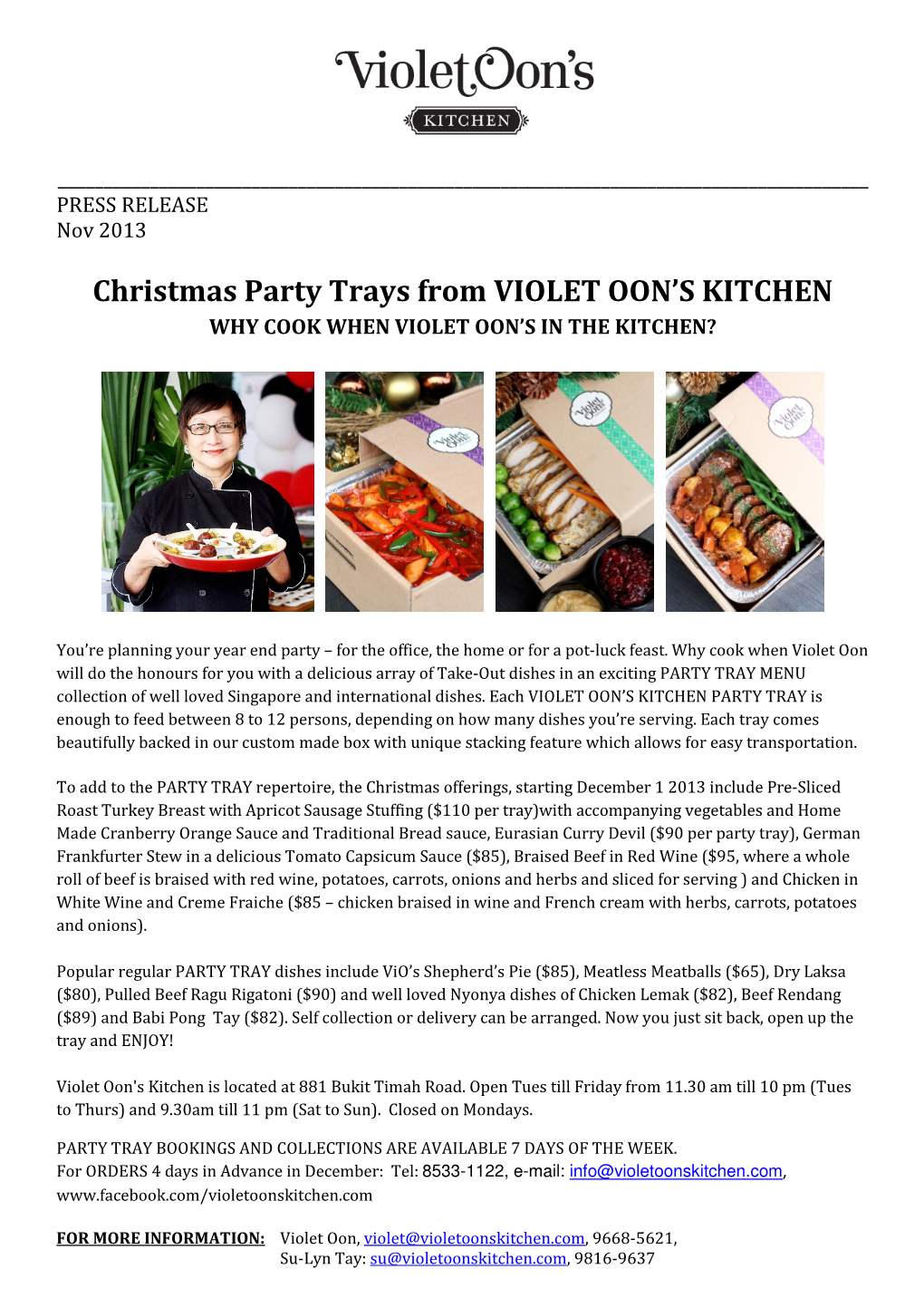 Christmas Party Trays from VIOLET OON's KITCHEN