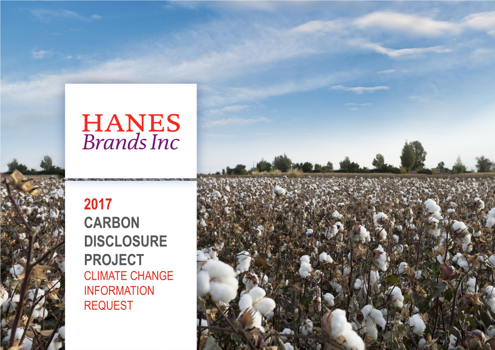 Hanesbrands-2017-CDP-Report.Pdf