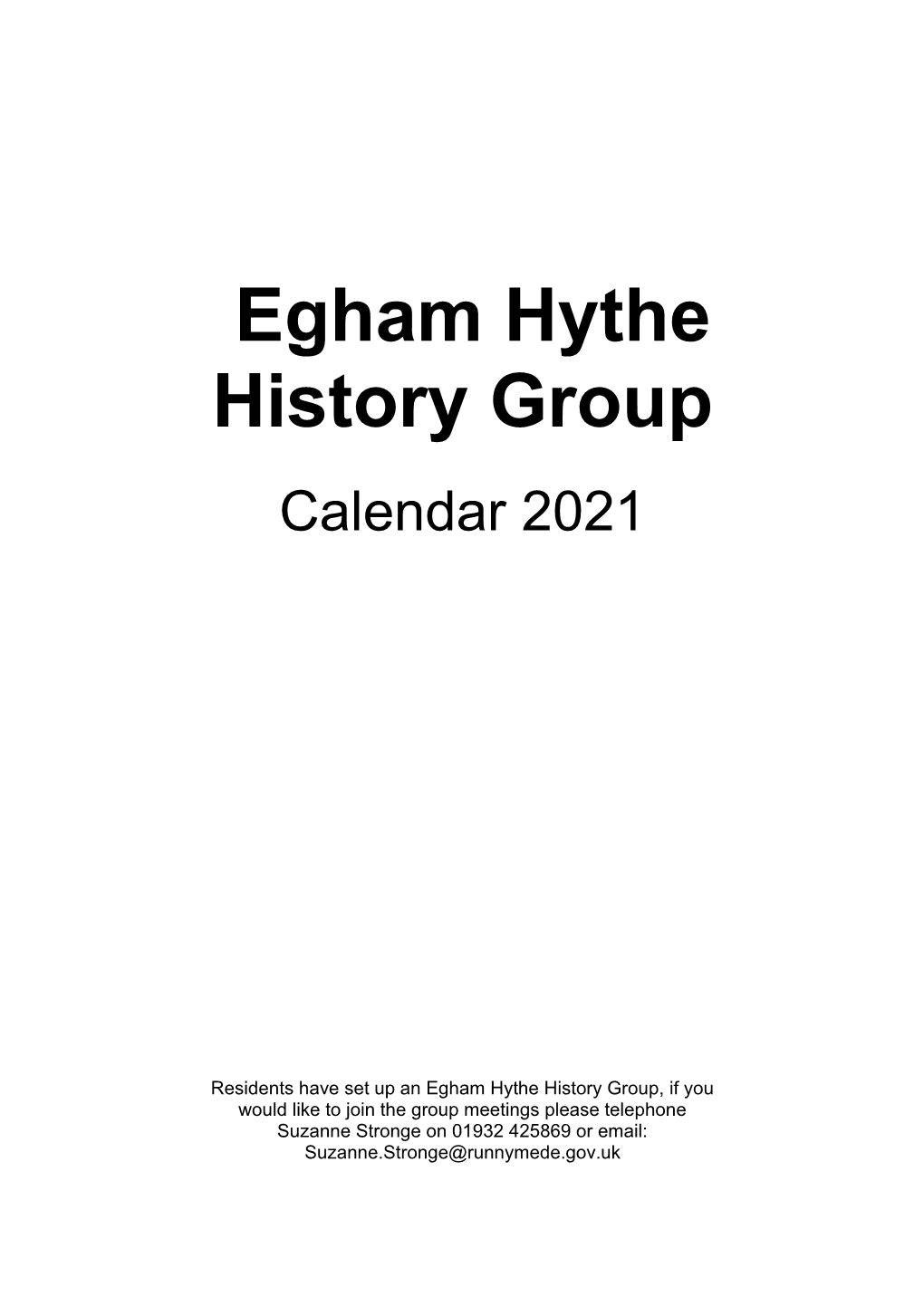 Egham Hythe History Group