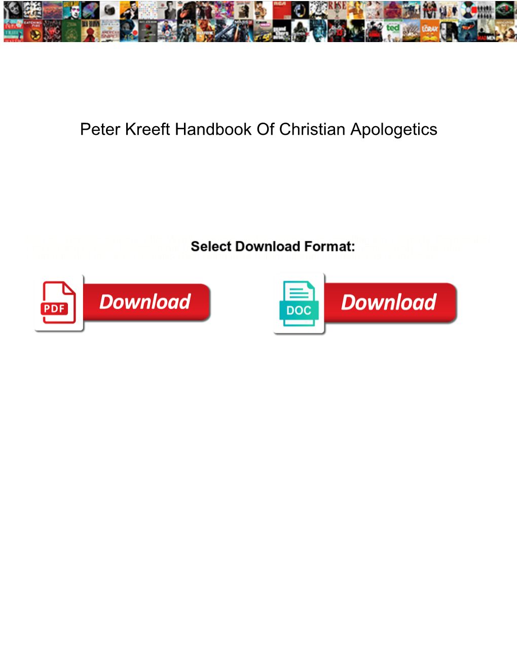 Peter Kreeft Handbook of Christian Apologetics