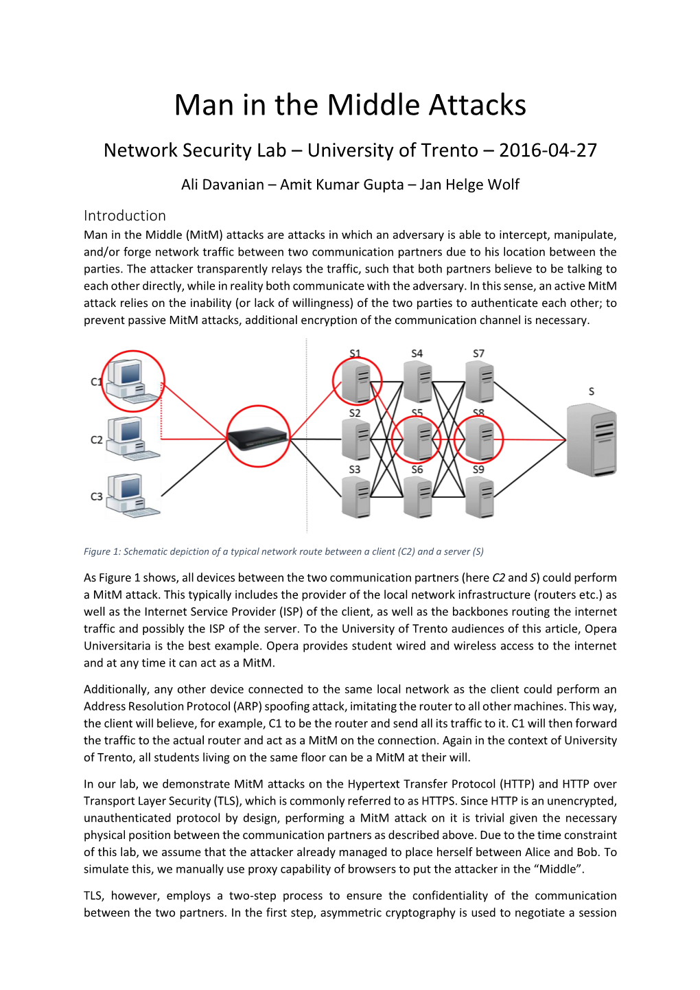 Man in the Middle Attacks