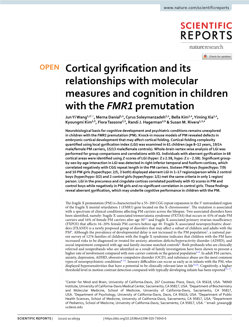 Cortical Gyrification and Its Relationships with Molecular