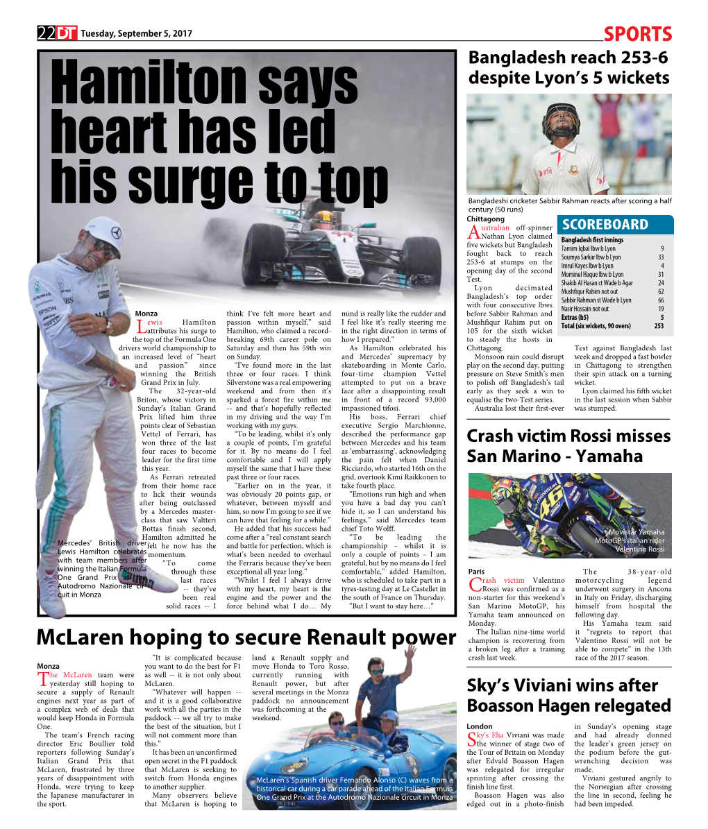 Hamilton Says Heart Has Led His Surge To