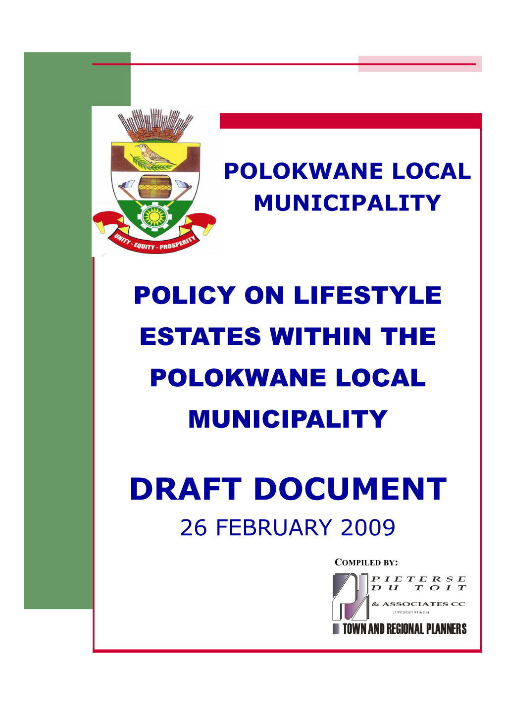 Draft Document 26 February 2009