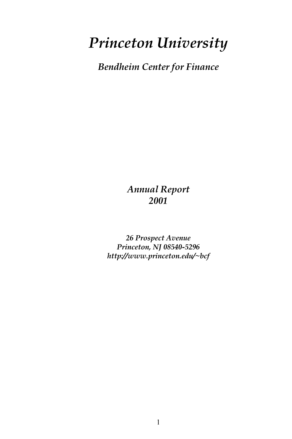 2001 Annual Report