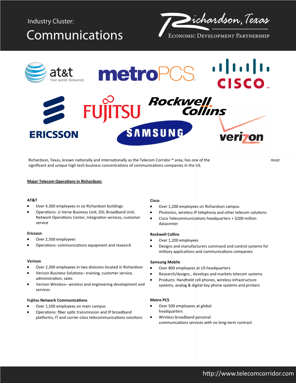 Telecom-Wireless Industry Cluster Brochure