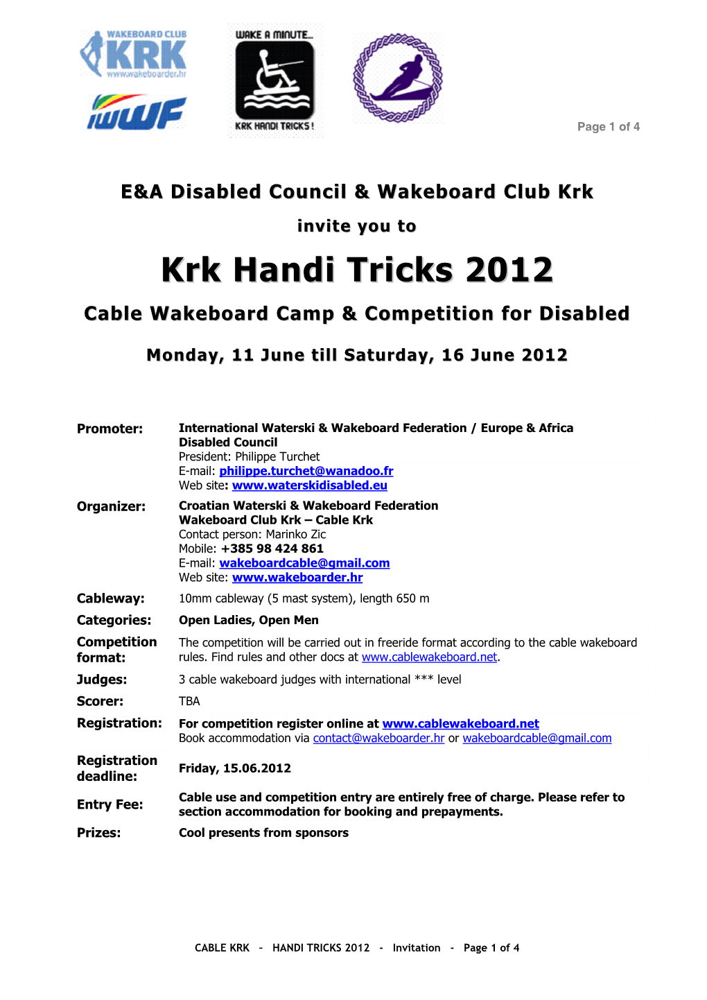 Krk Handi Tricks 2012 Invitation