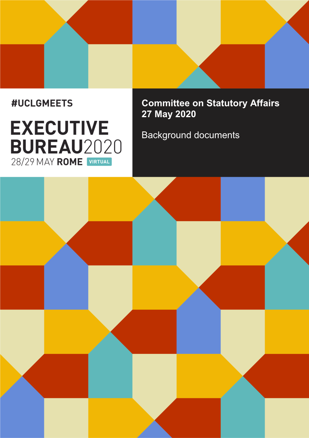 Committee on Statutory Affairs 27 May 2020 Background Documents