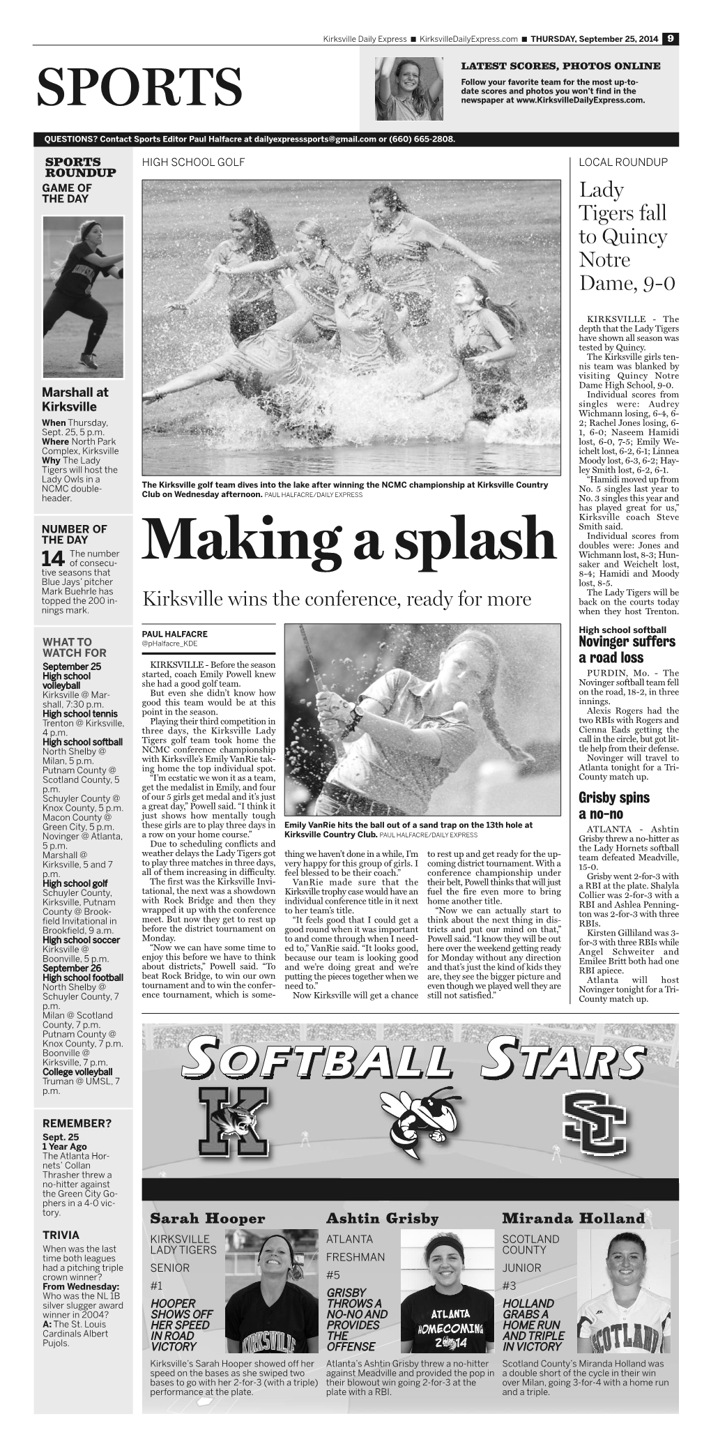 Kirksville Daily Express I Kirksvilledailyexpress.Com I THURSDAY, September 25, 2014 9