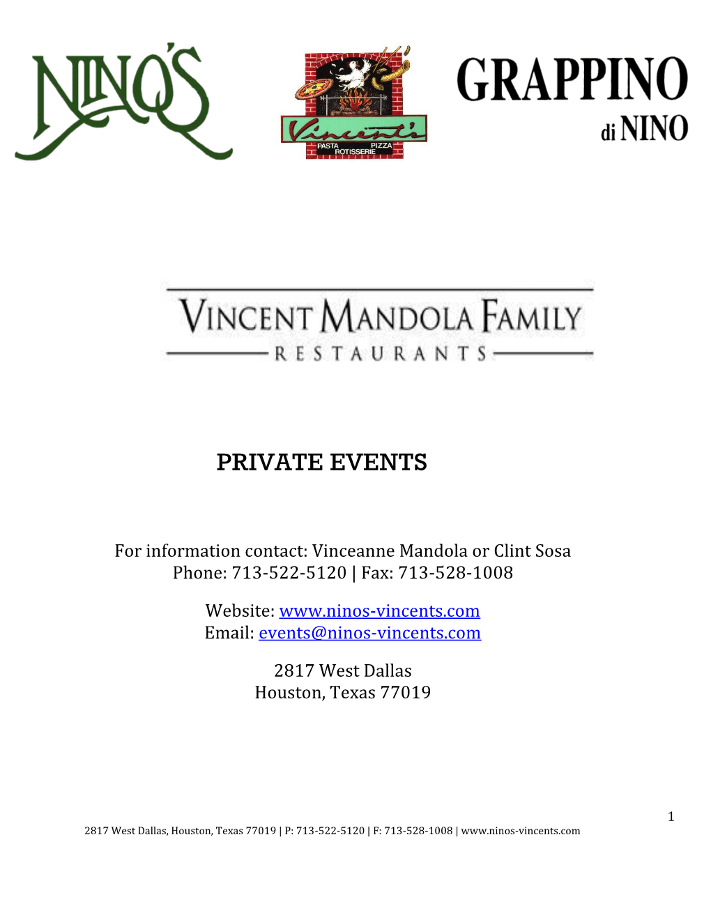 Private Events