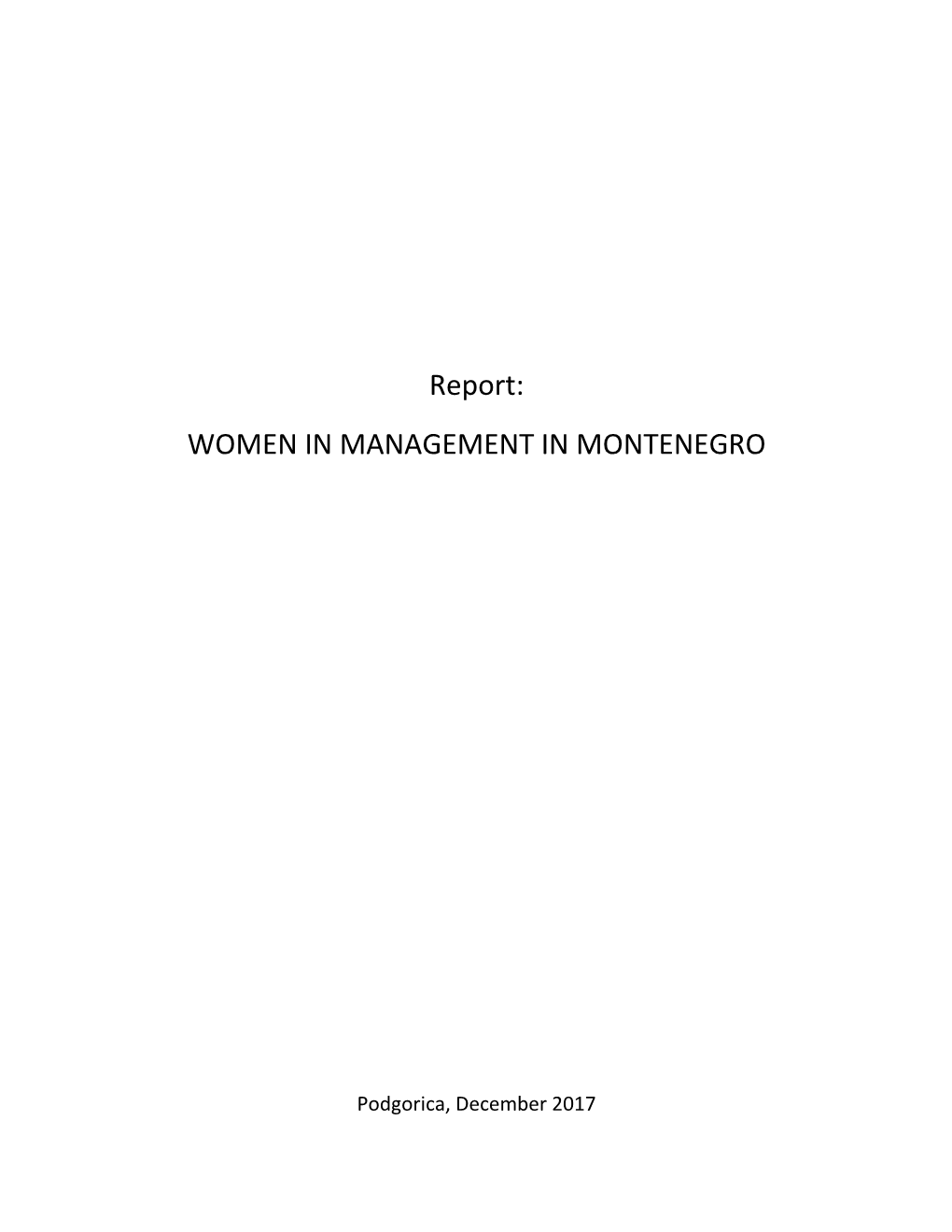 Women in Management in Montenegro.Pdf