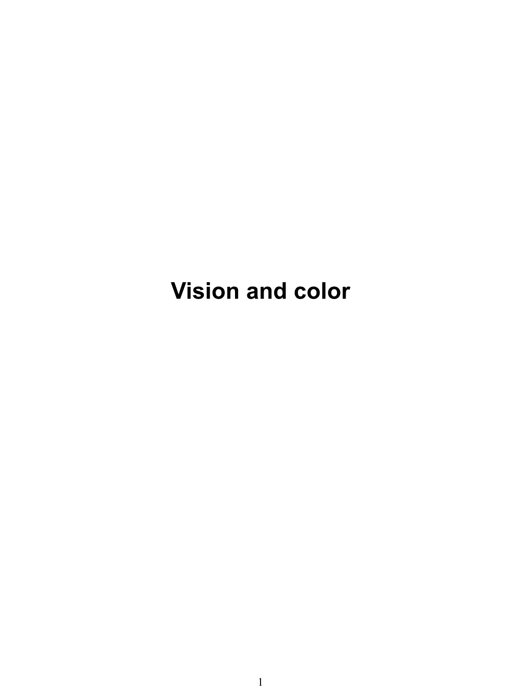 Color Vision