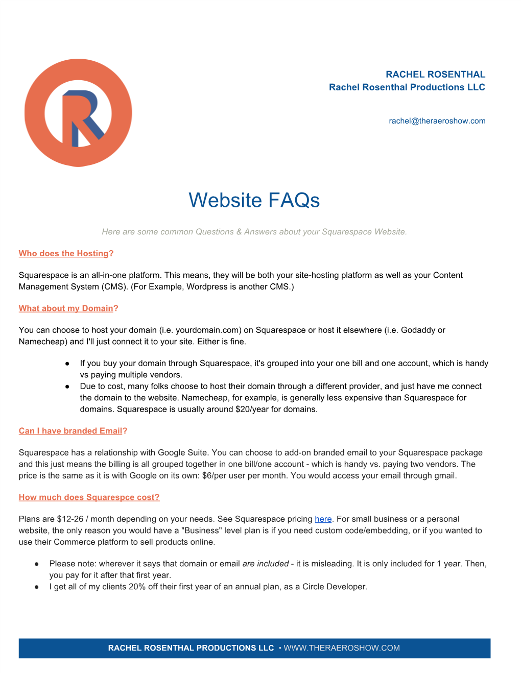 Website Faqs