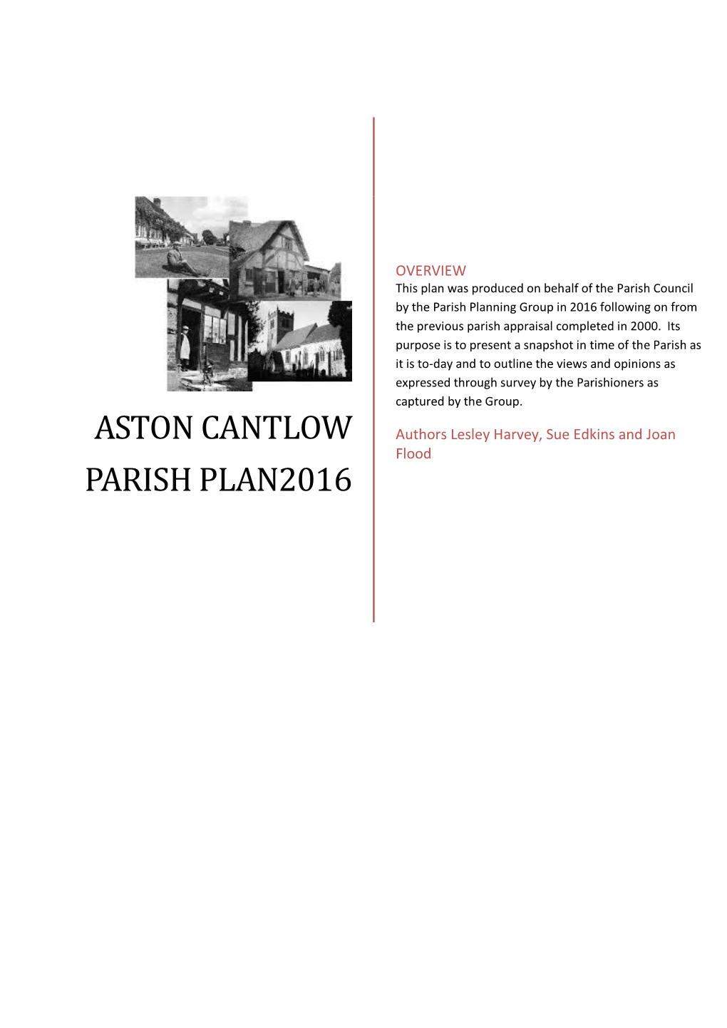 Aston Cantlow Parish Plan2016