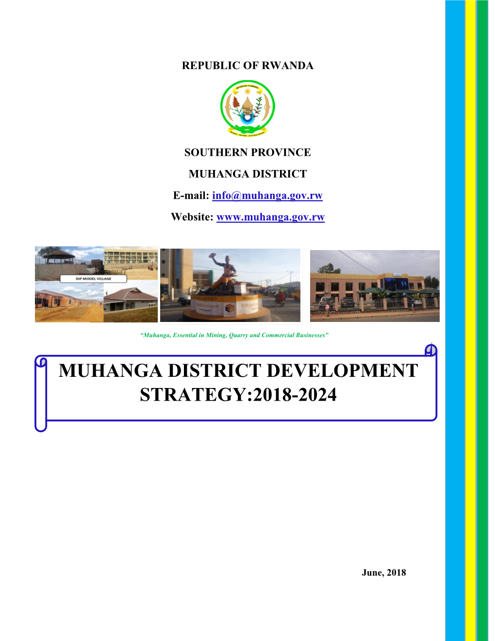 Muhanga District Development Strategy:2018