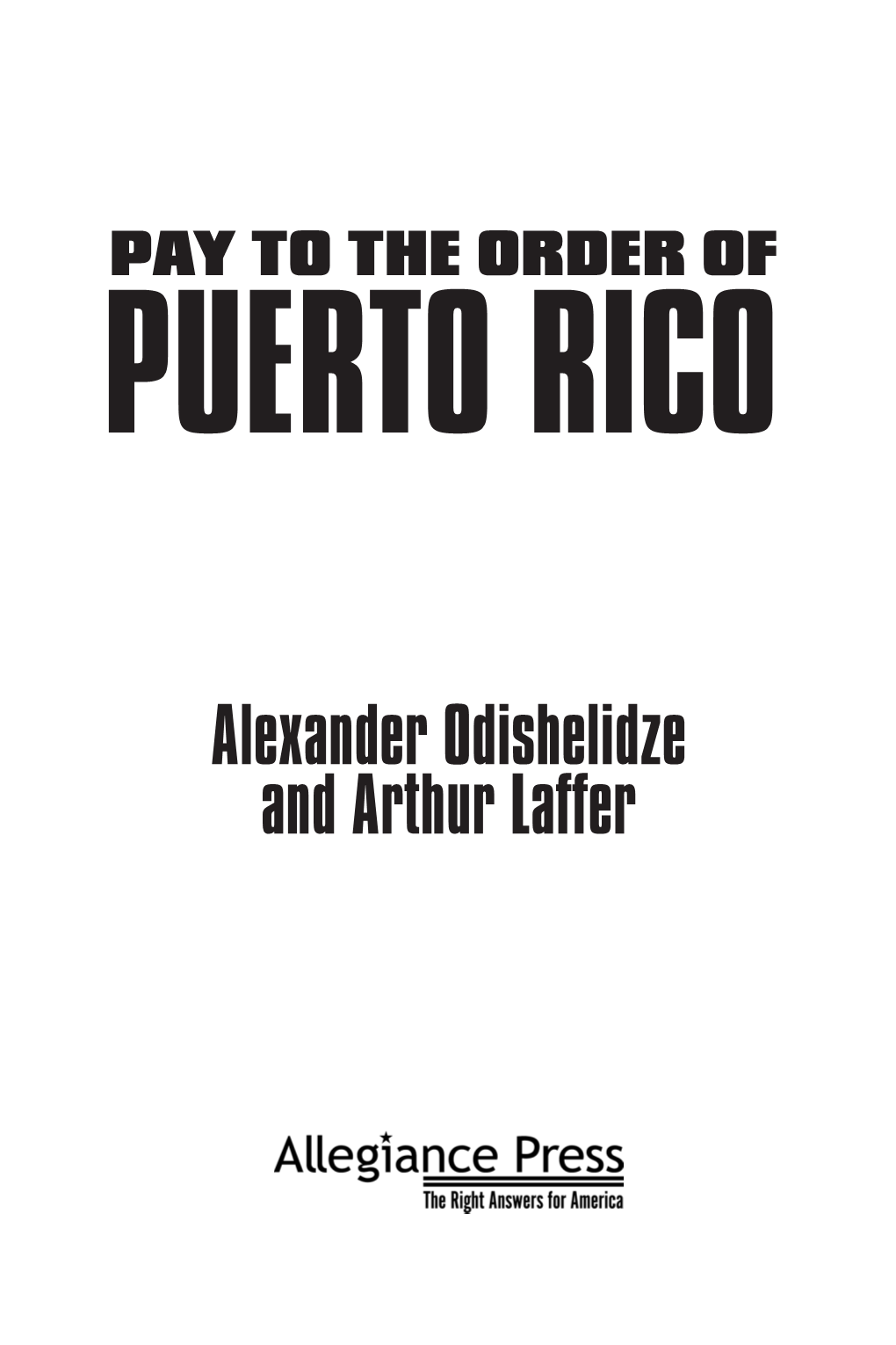 Book / Pay to the Order of Puerto Rico