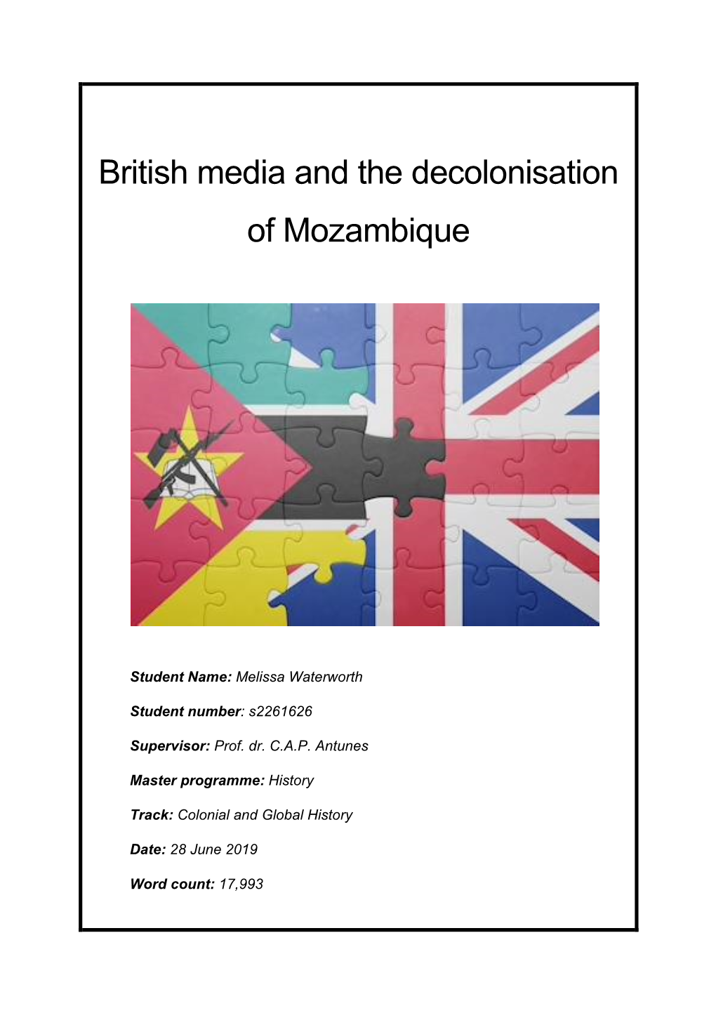 British Media and the Decolonisation of Mozambique