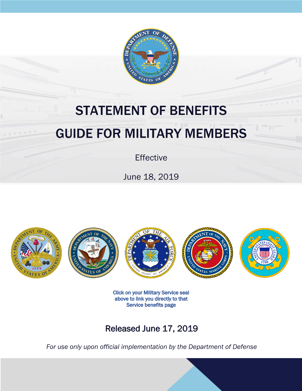 Statement of Benefits Guide for Military Members
