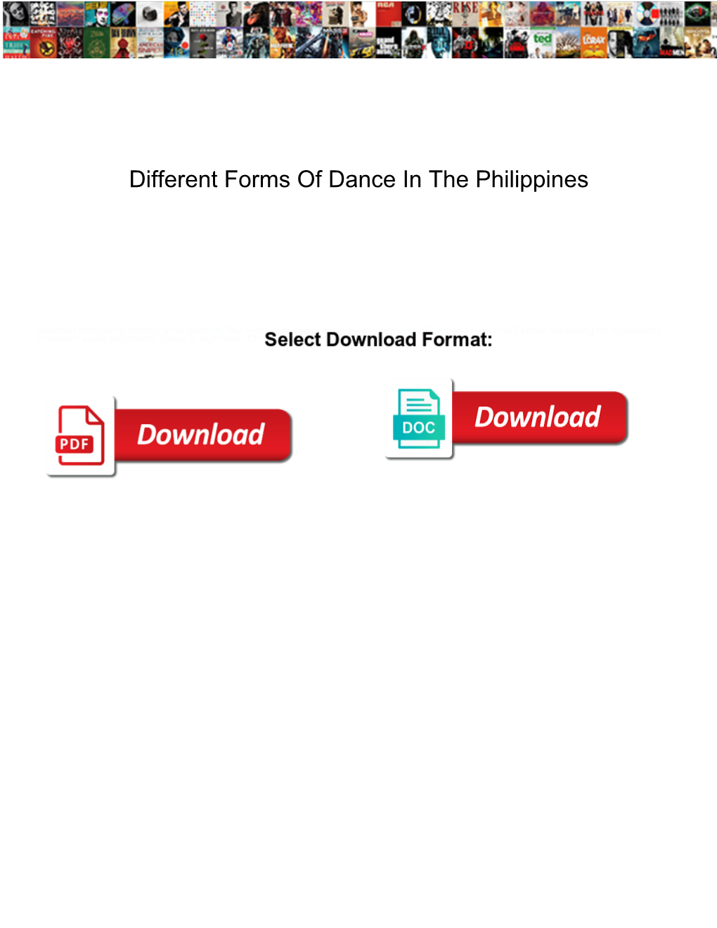 Different Forms of Dance in the Philippines