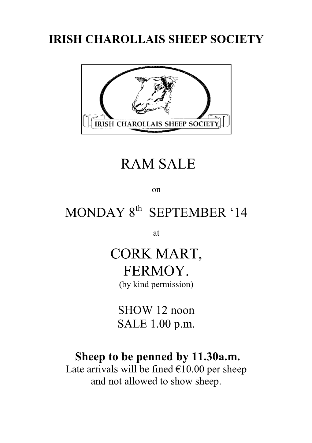 Ram Sale Cork Mart, Fermoy