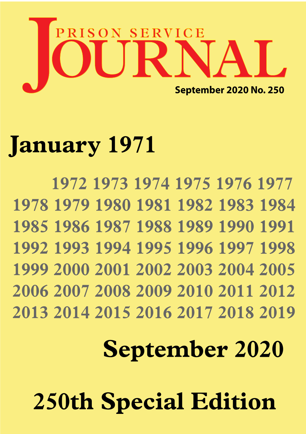 Prison Service Journal Is a Peer Reviewed Journal Published by HM Prison Service of England and Wales
