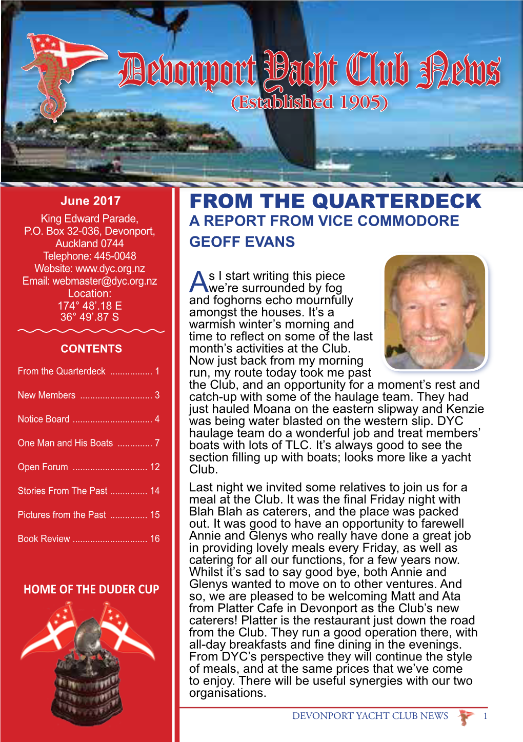 Devonport Yacht Club News (Established 1905)