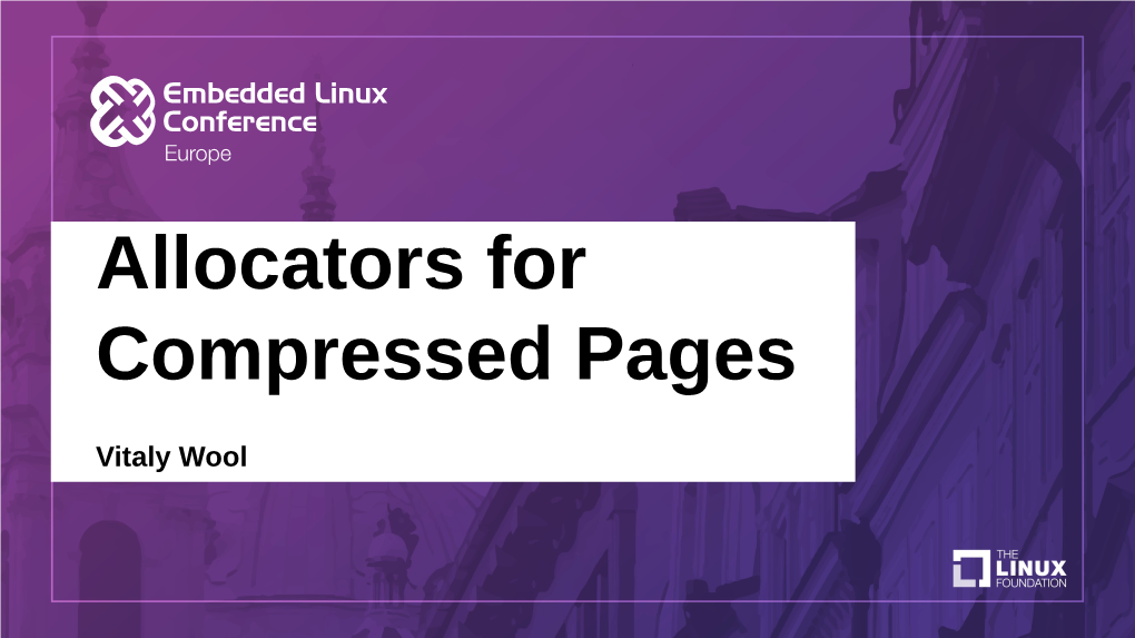 Allocators for Compressed Pages