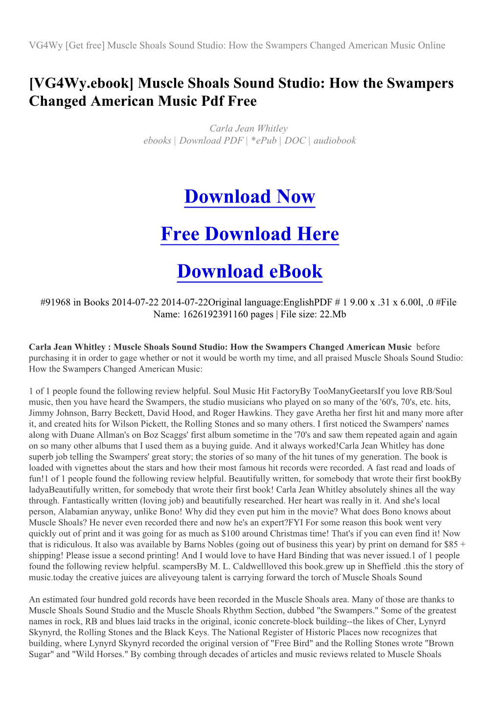 Vg4wy [Get Free] Muscle Shoals Sound Studio: How the Swampers Changed American Music Online