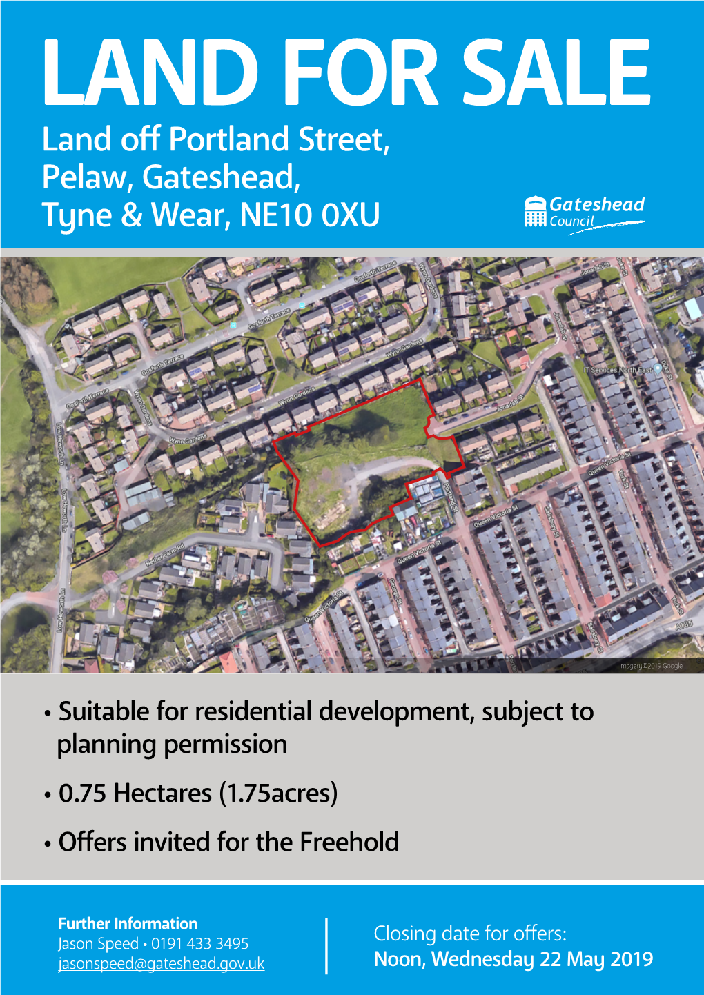 Land Off Portland Street, Pelaw, Gateshead, Tyne & Wear, NE10