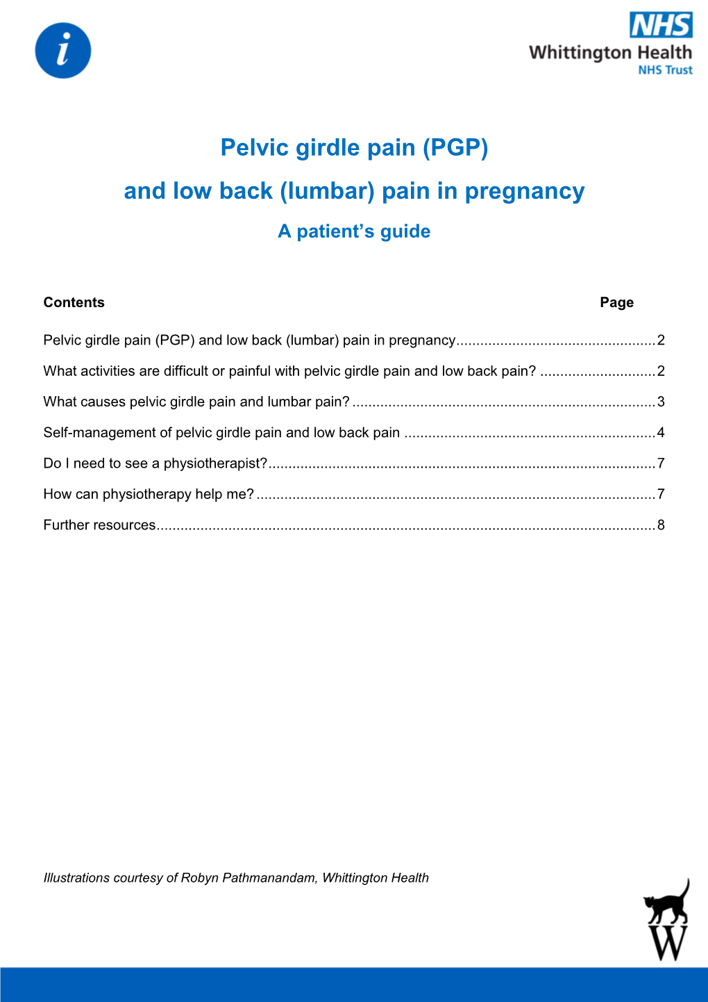 Pelvic Girdle Pain (PGP) and Low Back (Lumbar) Pain in Pregnancy a Patient’S Guide