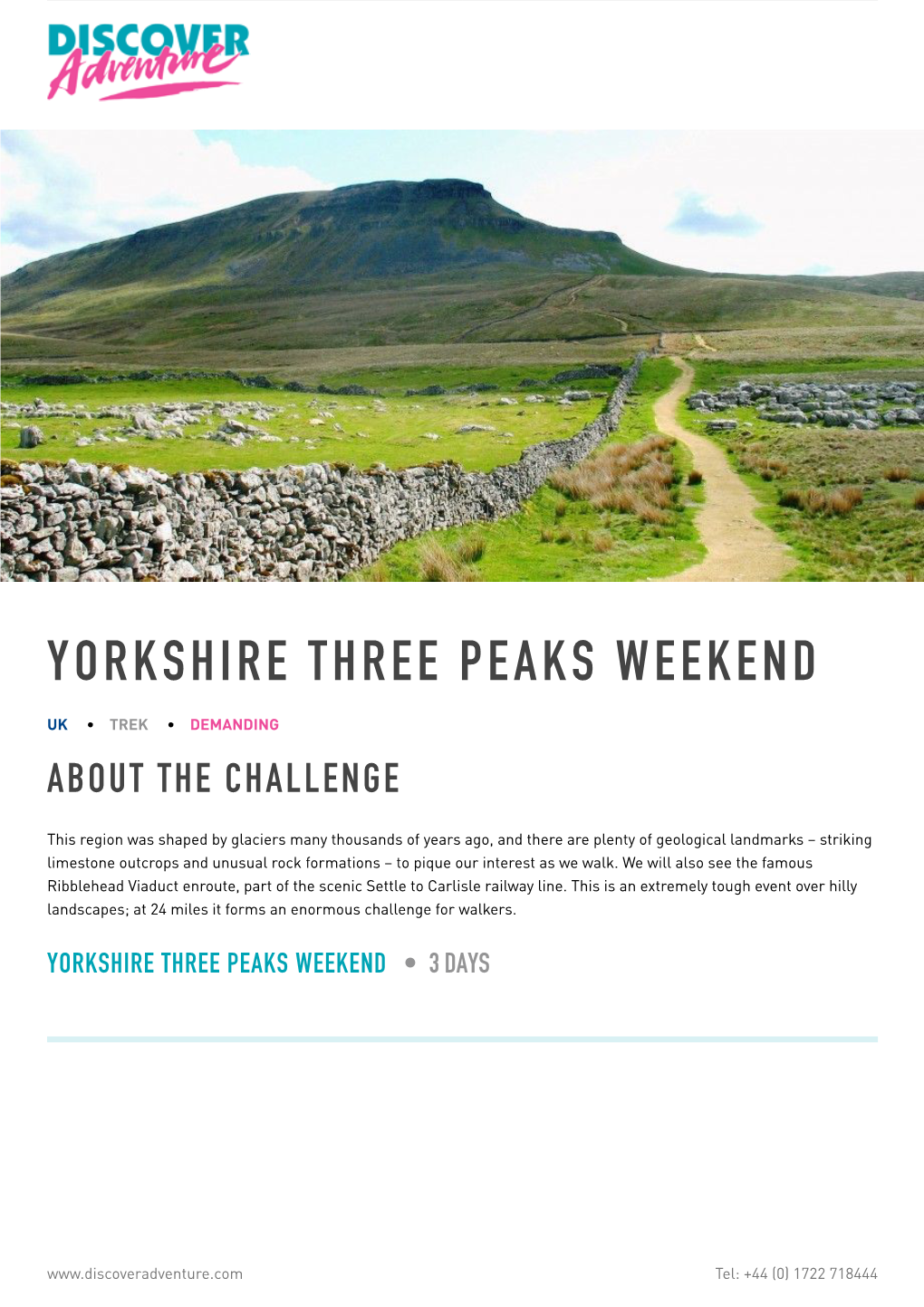 Yorkshire Three Peaks Weekend